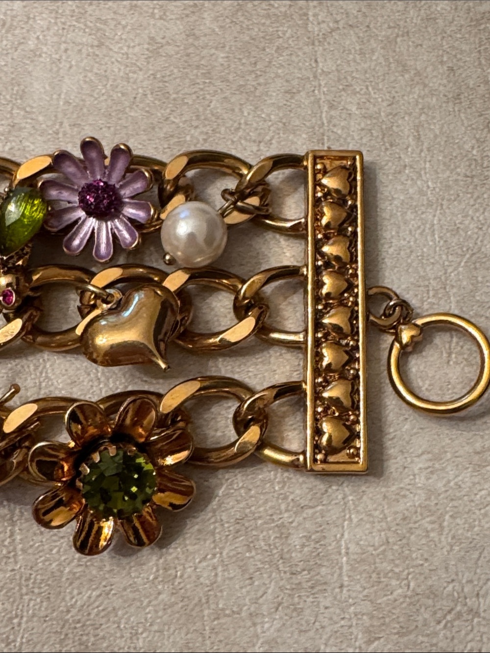 Betsy Johnson Gold-Tone Charm Bracelet - Picture 6 of 7